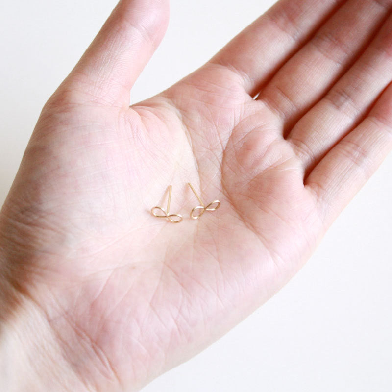 Infinity Stud Earrings - 14k Gold Filled