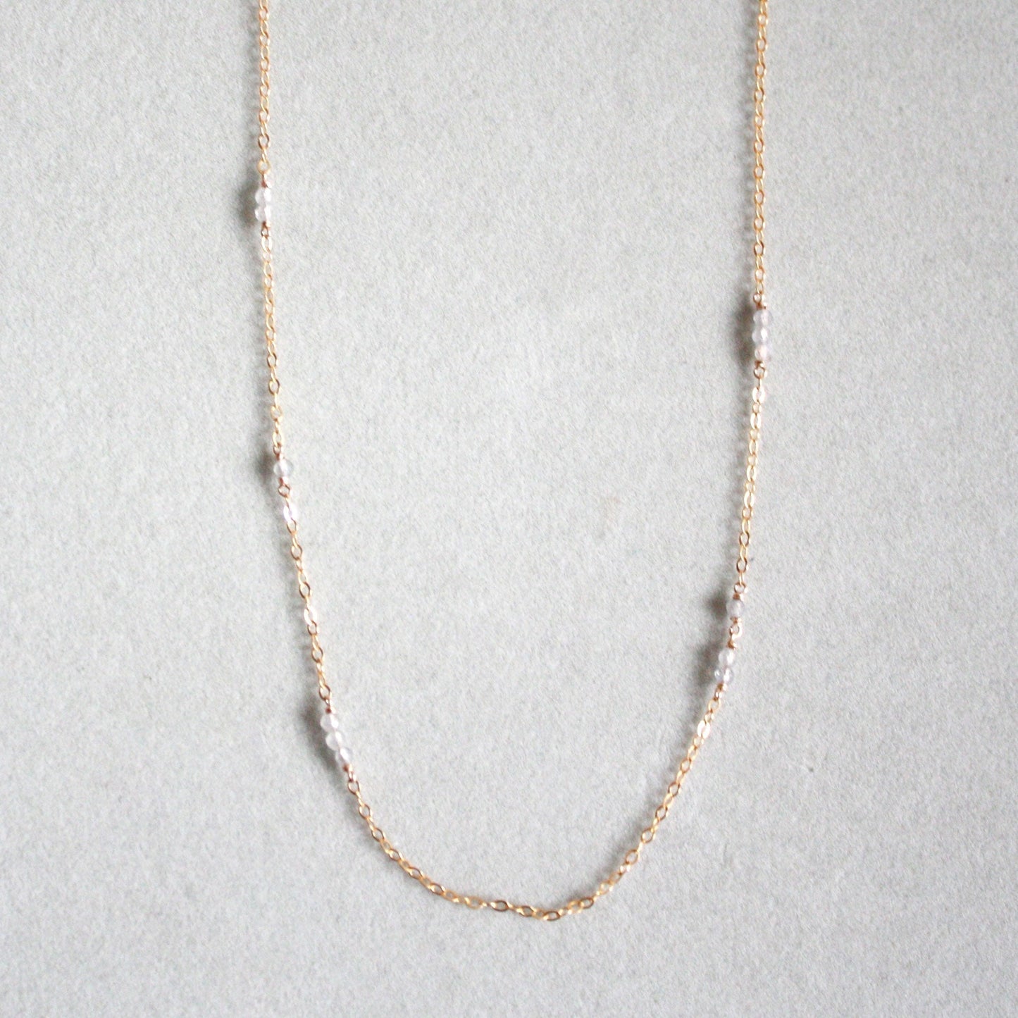 Short Gemstone Necklace - Labradorite