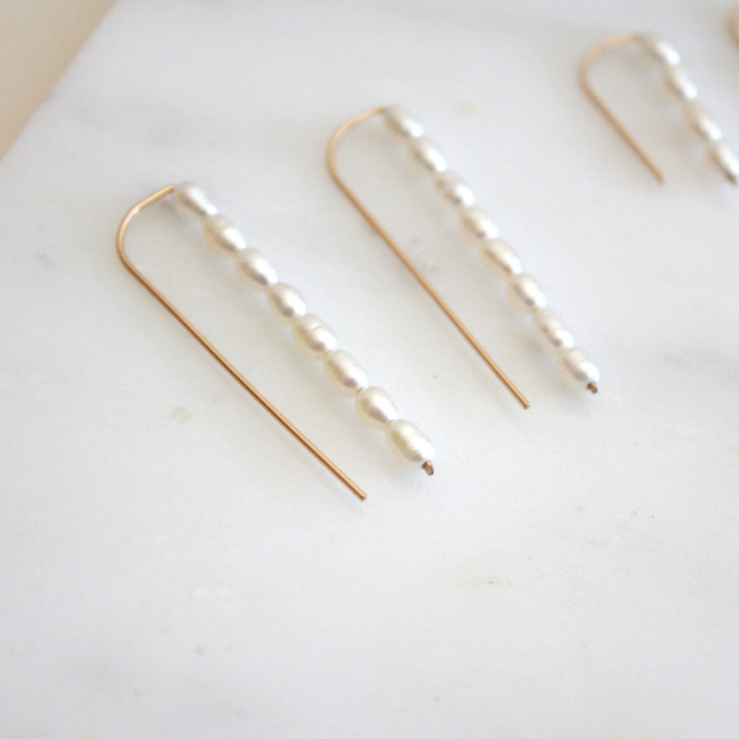 long pearl earrings