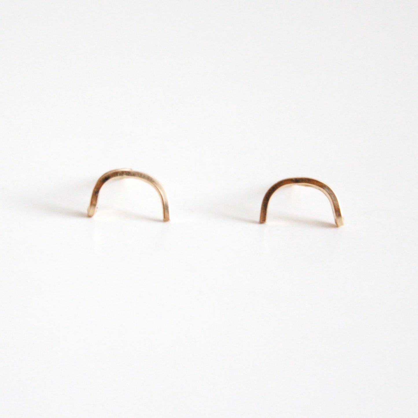 Semi Circle Bar Stud Earrings