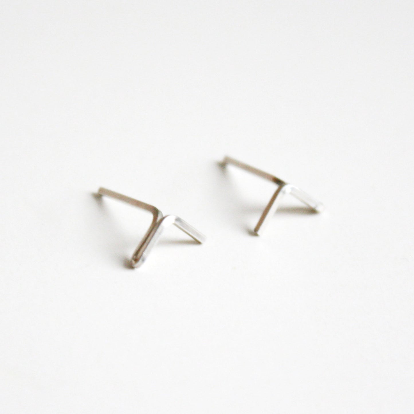 Triangle Bar Stud Earrings
