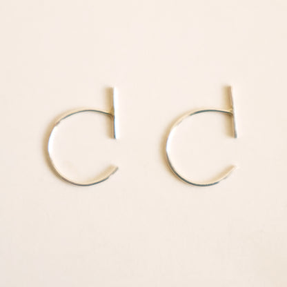 [Wholesale] Bar Hoop Earrings - Gold (EVI06-G) / Silver (EVI06-S)