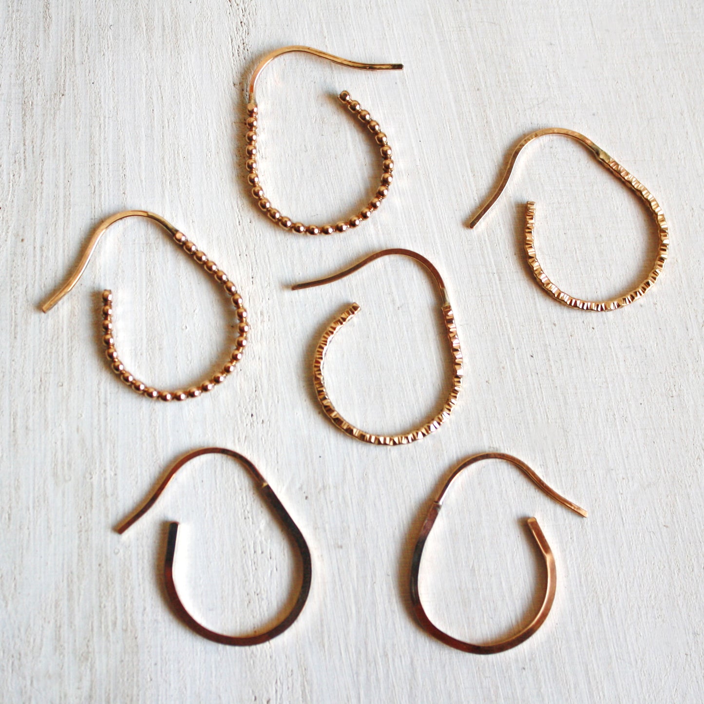 Dot Oval Hoop Earrings - Small