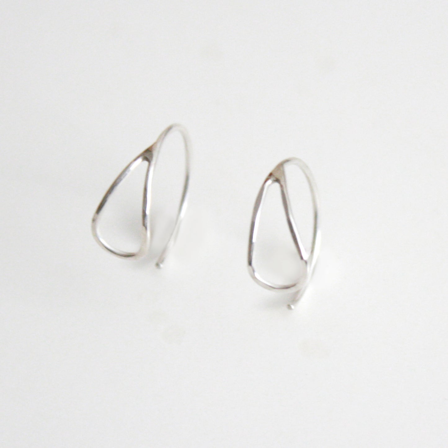 Teardrop Hammered Hoop Earrings