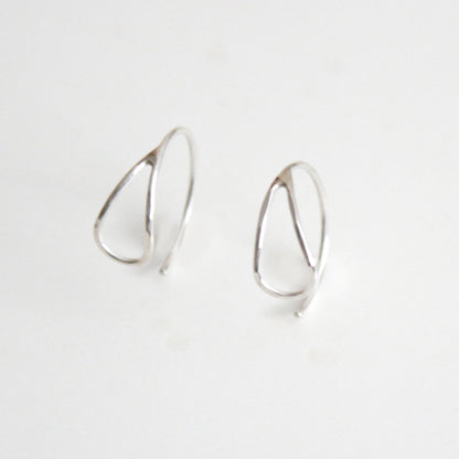 Teardrop Hammered Hoop Earrings