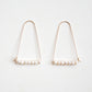Large Mountain Hoop Earrings - Freshwater Pearls
