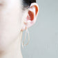 Hammered Teardrop Threader Earrings - Large