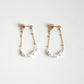 Pearl Arch Dangle Stud Earrings - Small
