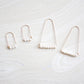 Small Mountain Hoop Earrings - Freshwater Pearls