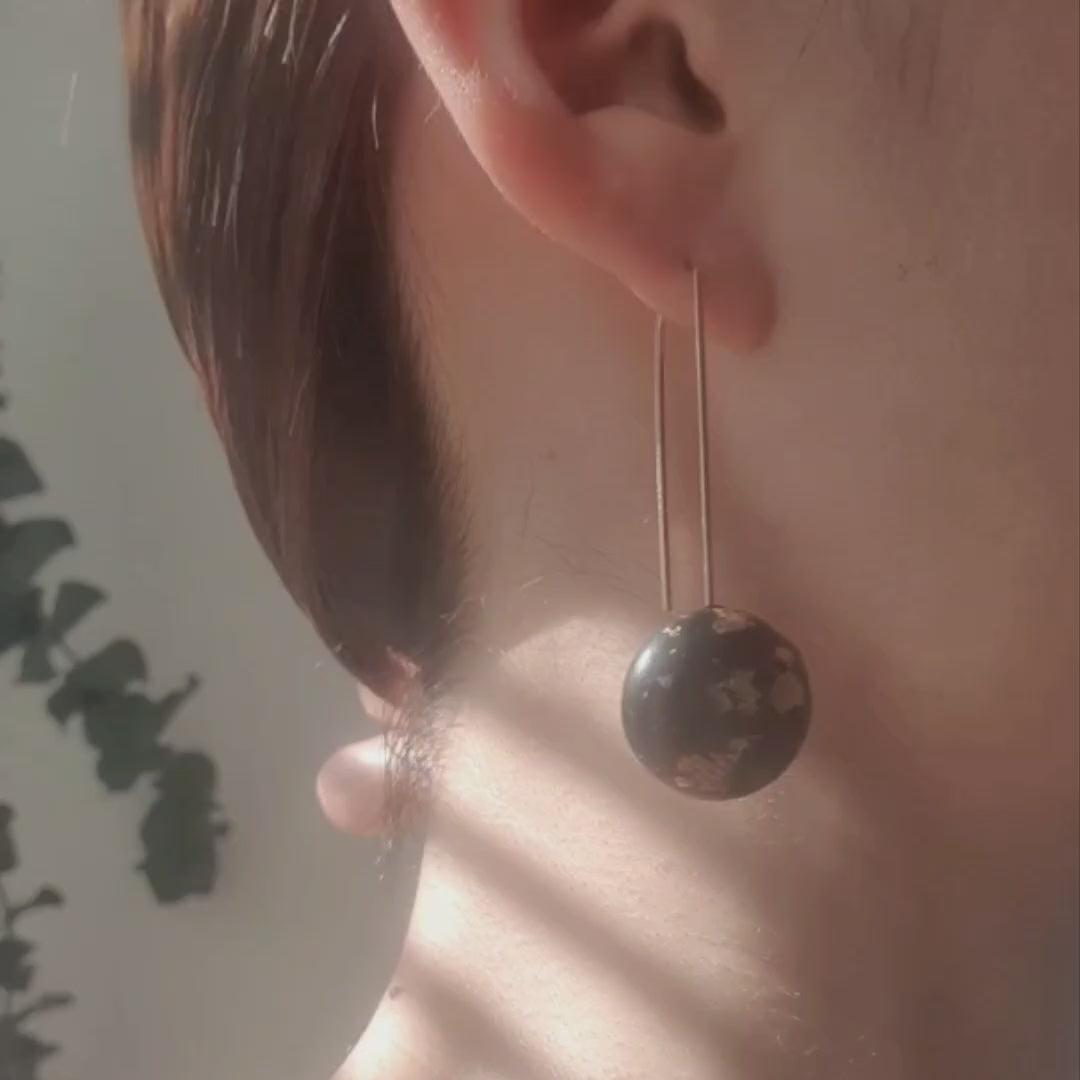 sustainable earrings dome threaders