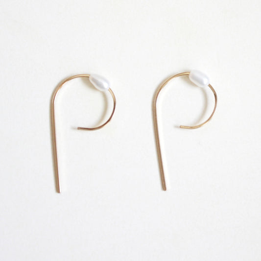 Pearl Threader Earrings - P