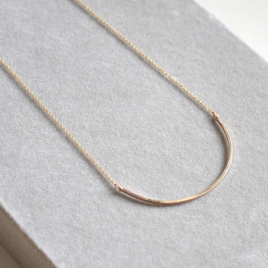 gold arc necklace