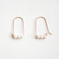 Small Mountain Hoop Earrings - Freshwater Pearls
