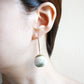 Organic Dome Earrings accented with Gold Color