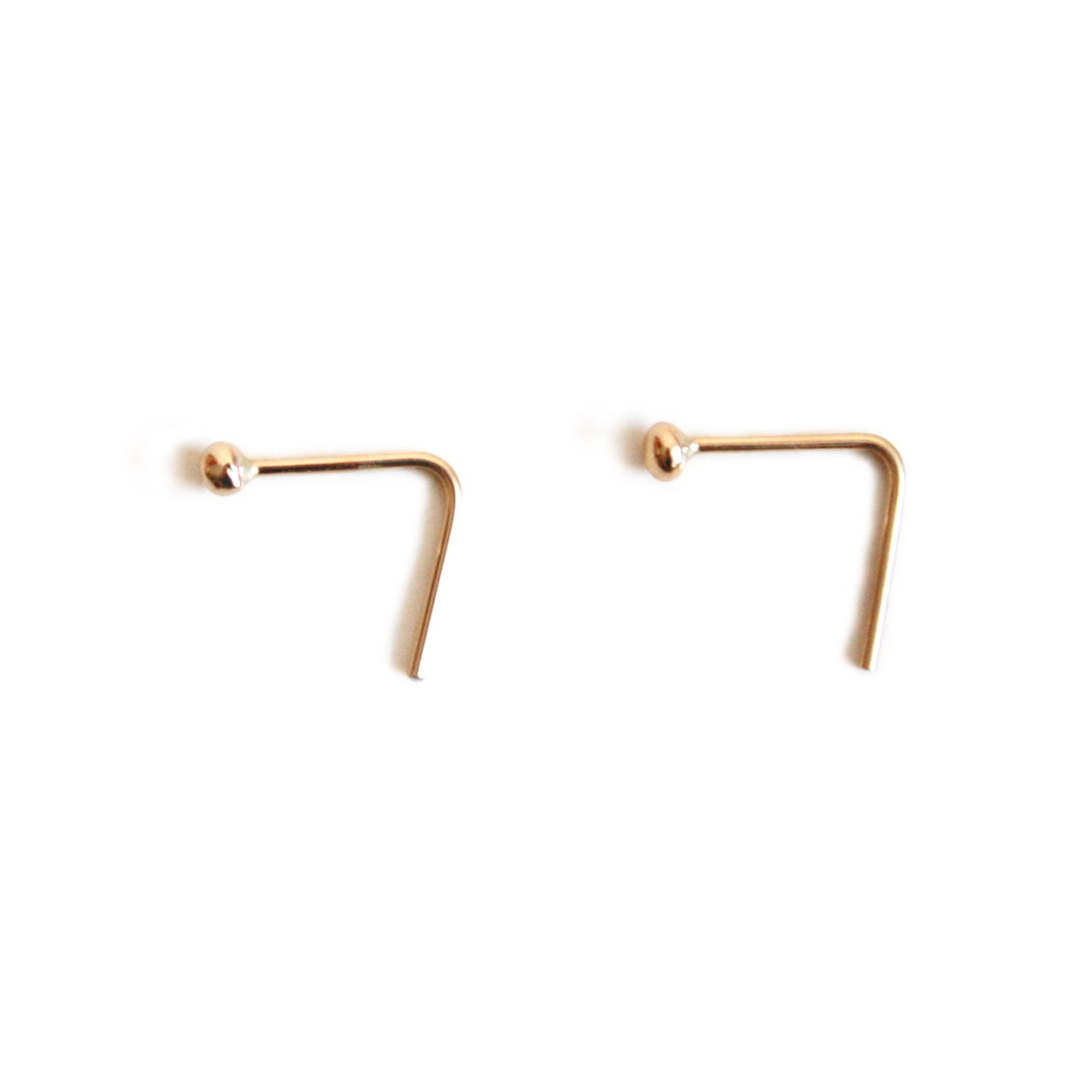 14k yellow gold tiny dot earrings