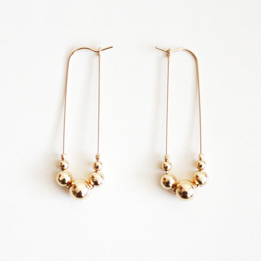 Graduated Hoop Earrings - Gold