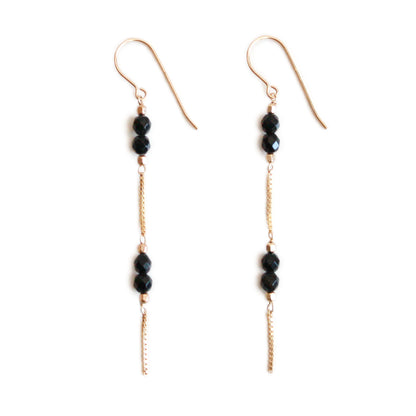 Gemstone Dangle Earrings - Onyx