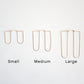 U Shaped Hoop Earrings - Sterling Silver
