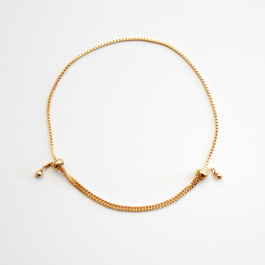 Adjustable Gold Chain Bracelet