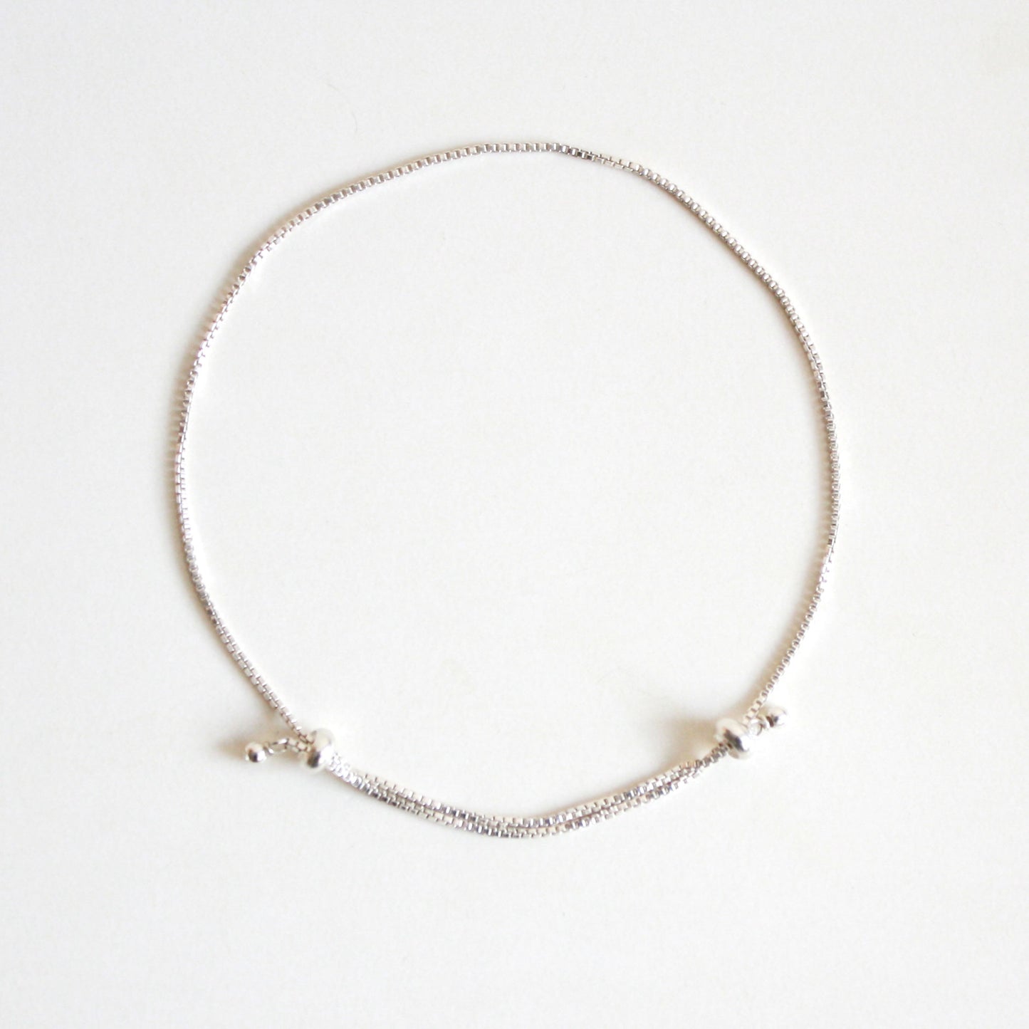 Adjustable Silver Chain Bracelet