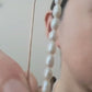 freshwater pearl threader earrings