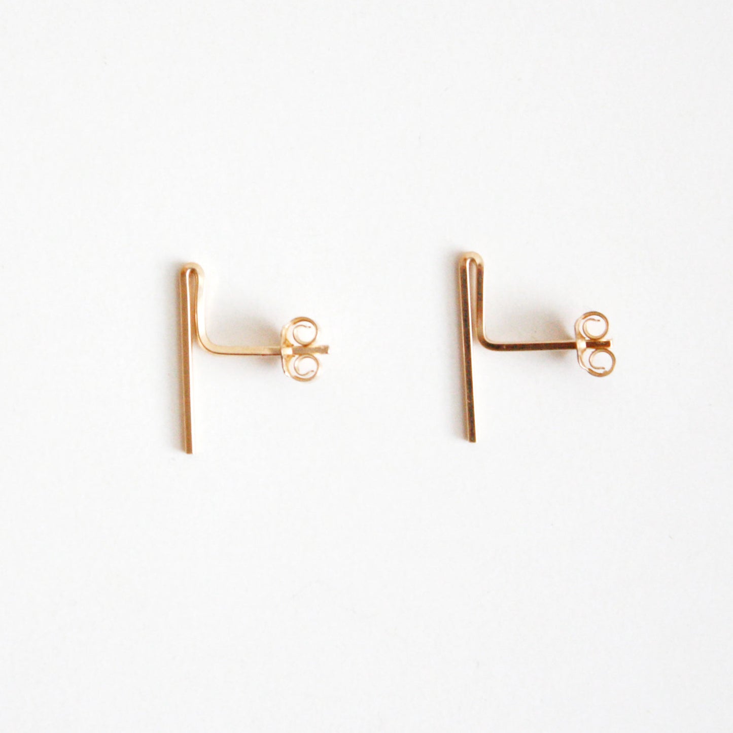 Bar Stud Earrings - Long