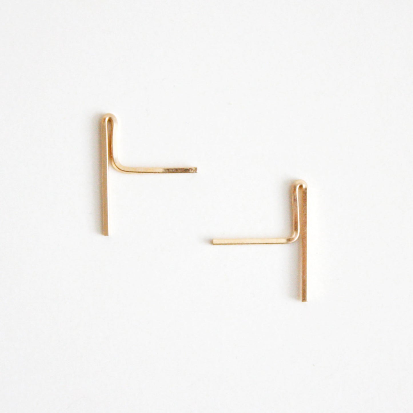 Bar Stud Earrings - Long