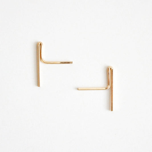 Bar Stud Earrings - Long