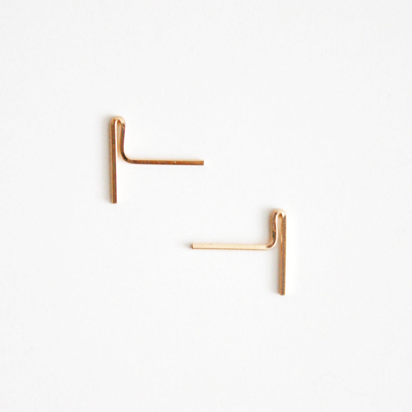 Bar Stud Earrings - Short