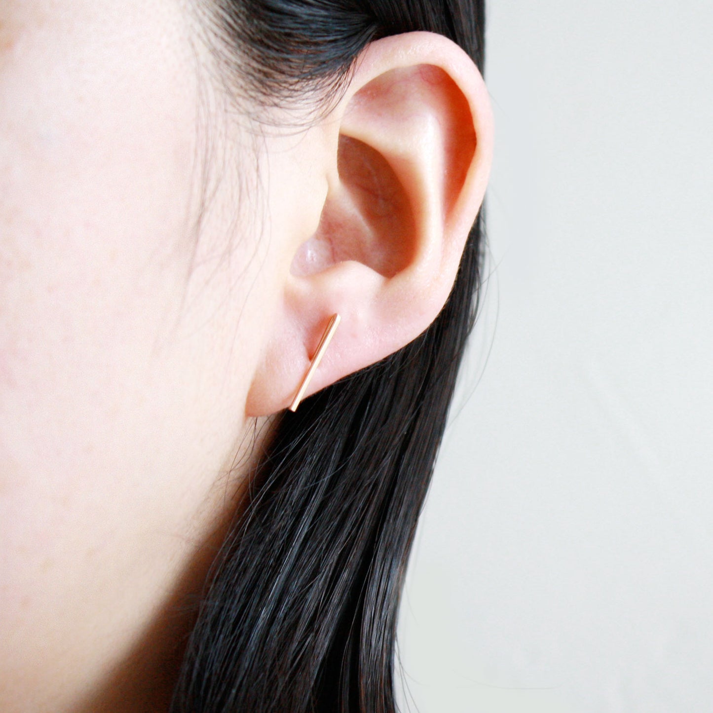 Bar Stud Earrings - Long