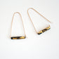 Large Mountain Hoop Earrings - Tubes with Gold Leaf