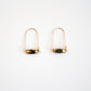 Small Mountain Hoop Earrings - Tubes with Gold Leaf