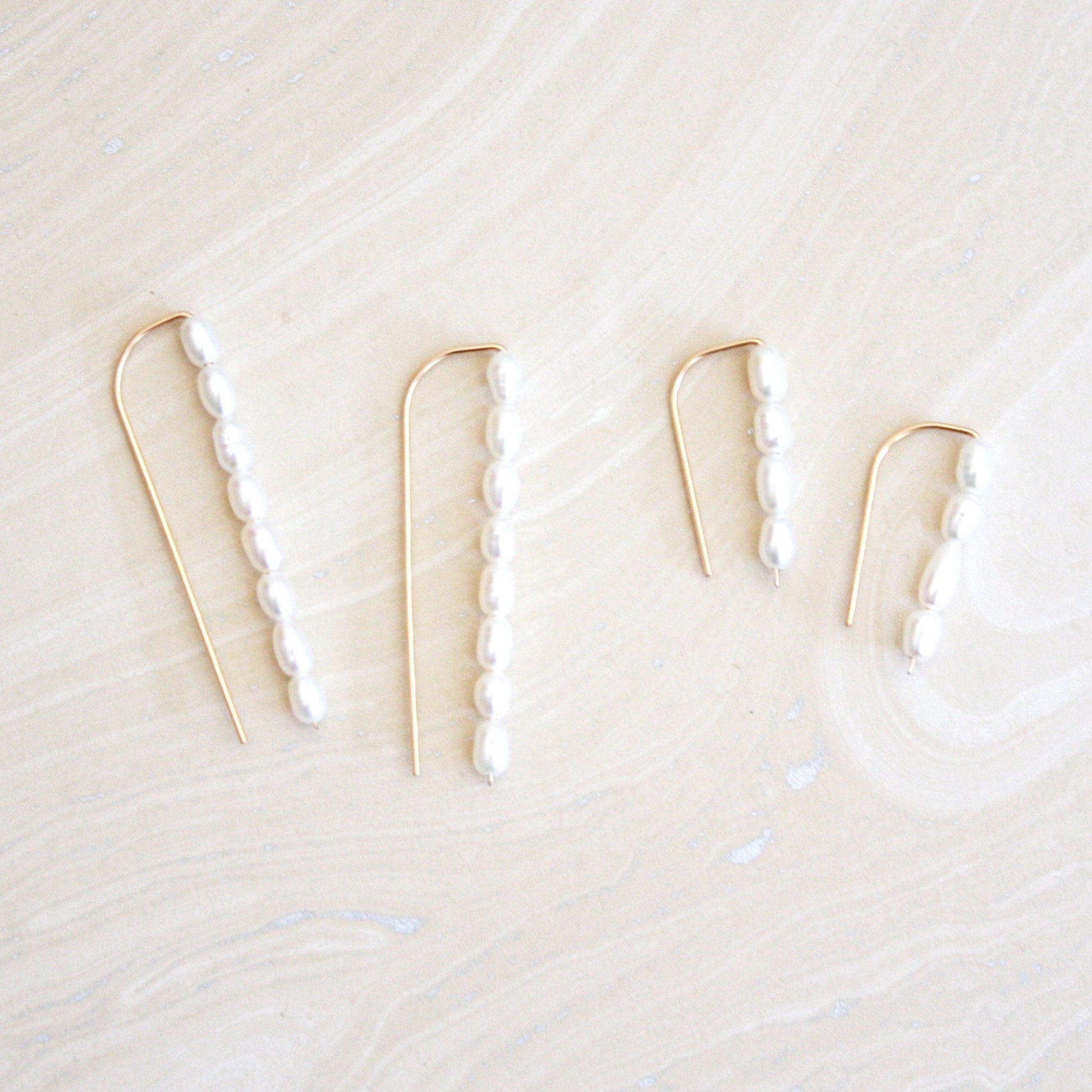 gold pearl earrings