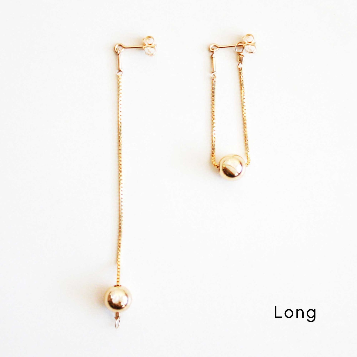 Versatile Dangle Hoop Earrings - Gold Balls