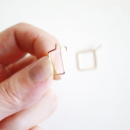 Mini Square Hoop Earrings