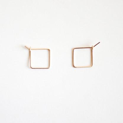 Mini Square Hoop Earrings