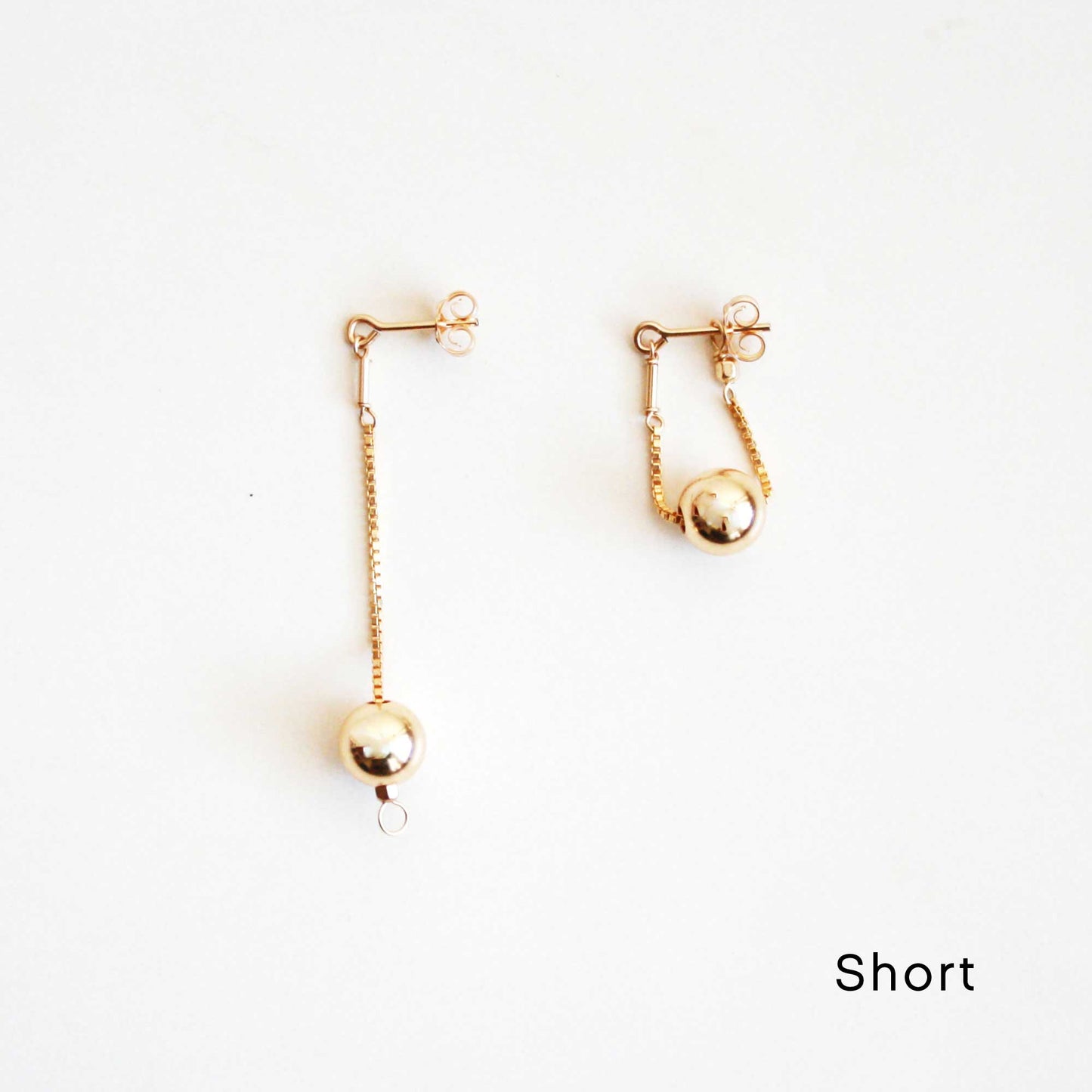 Versatile Dangle Hoop Earrings - Gold Balls