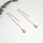 CZ Crystal Threader Earrings