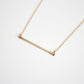 14k Gold Long and Minimalist Filled Bar Necklace 
