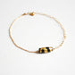 Gold Leaf Bracelet - Black Tube