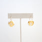 Gold Leaf Earrings - Disc Hoops
