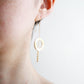 Gold Leaf Earrings - Ring & Tassel - Black