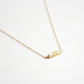 Gold Leaf Necklace - White Tube - Short