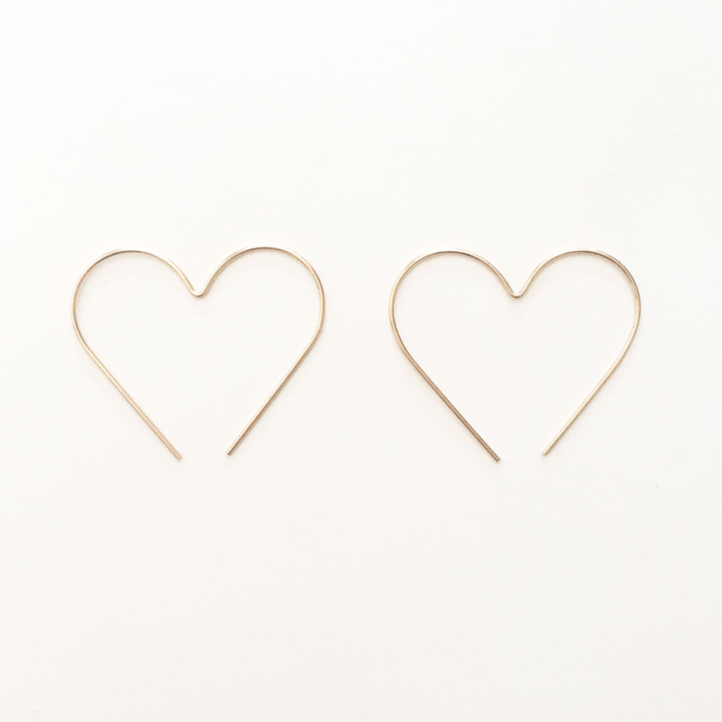 heart hoop earrings