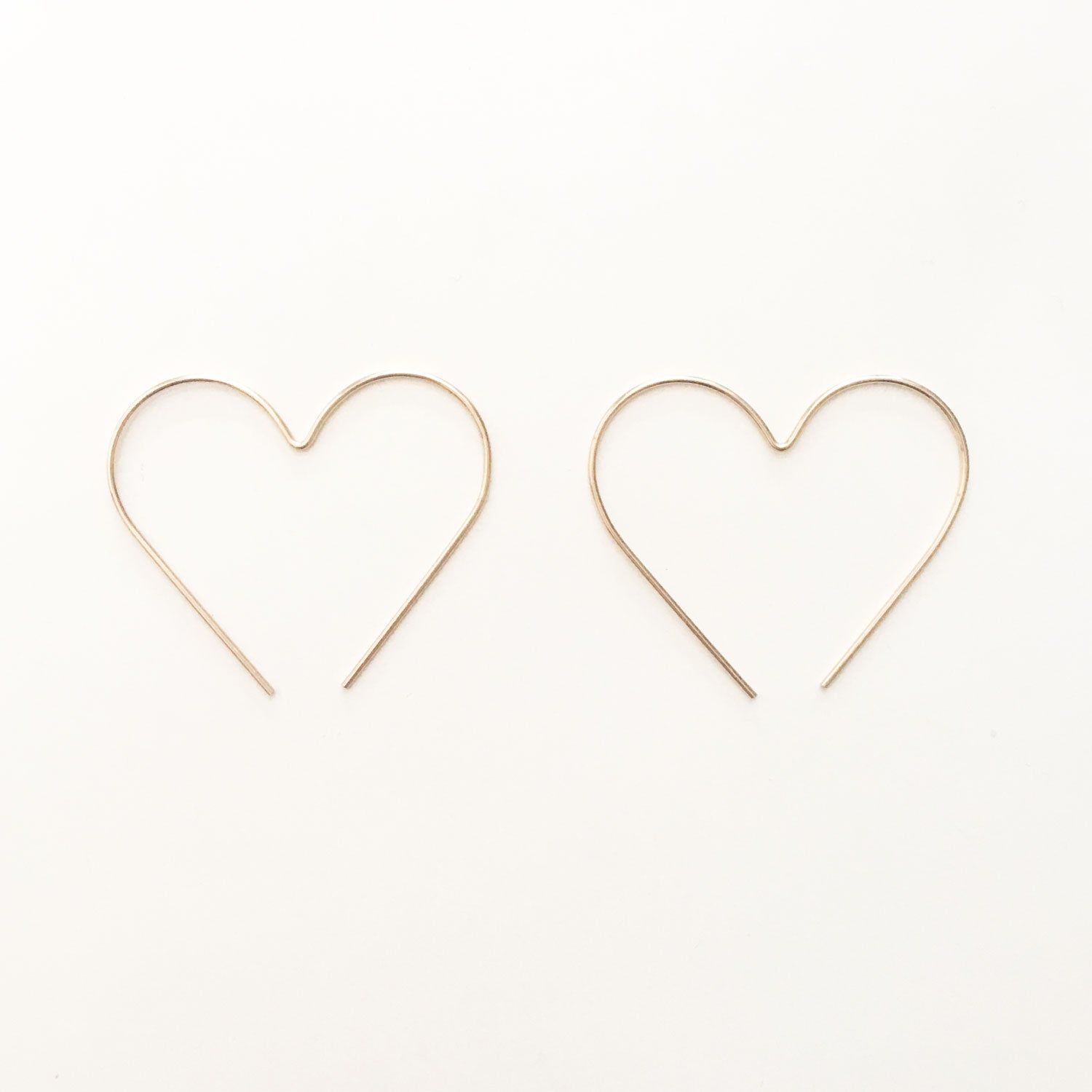 heart hoop earrings