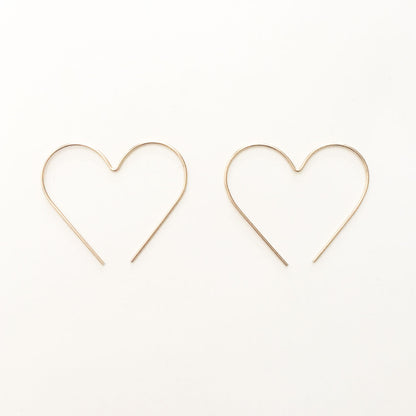 heart hoop earrings