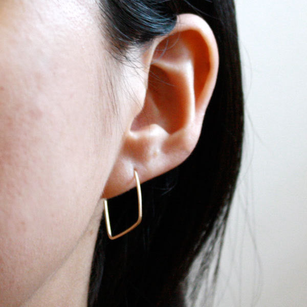 Hoop Earrings - Square - 14k Gold Filled