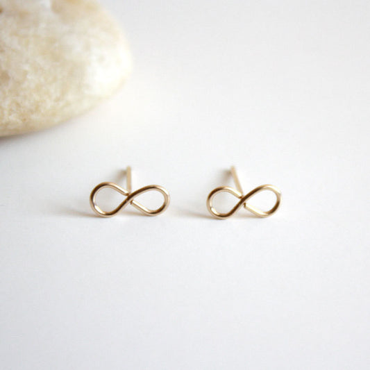 Infinity Stud Earrings - 14k Gold Filled