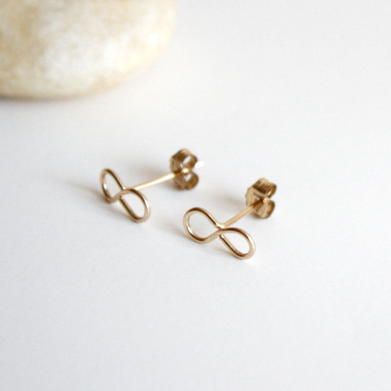 Infinity Stud Earrings - 14k Gold Filled