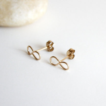 Infinity Stud Earrings - 14k Gold Filled